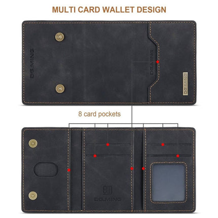 DG Ming iPhone 14 Pro 2 in 1 Magnetic Wallet Back Cover - (Black) - Casebump