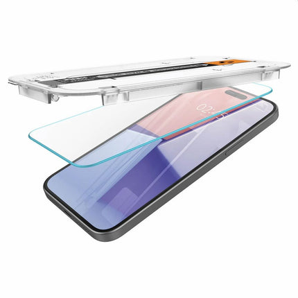 Spigen Glass iPhone 15 Plus Montage Frame EZ FIT 2 Pack AGL06883 - Casebump