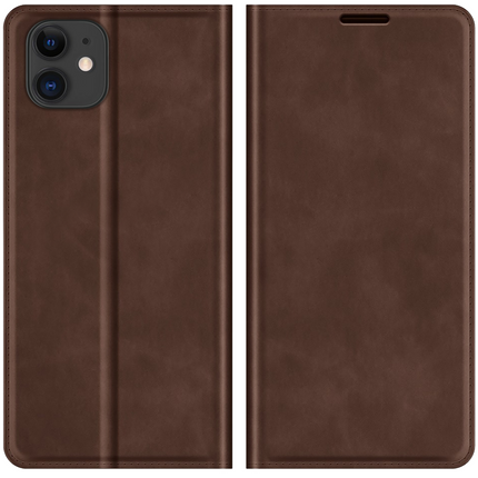 iPhone 11 Magnetic Wallet Case - Brown - Casebump