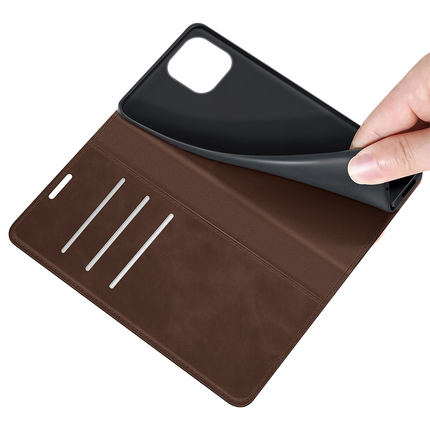 iPhone 11 Magnetic Wallet Case - Brown - Casebump