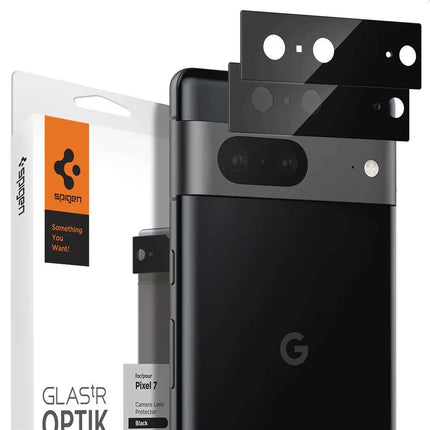 Spigen Camera Lens Glass Protector Google Pixel 7(Black) (2 pack) - Casebump