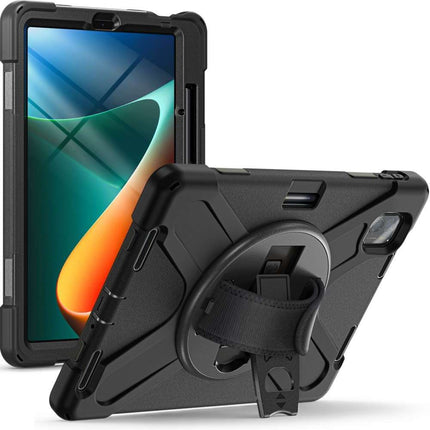 Xiaomi Pad 5 Shock Proof Rotating 360 Case (Black) - Casebump