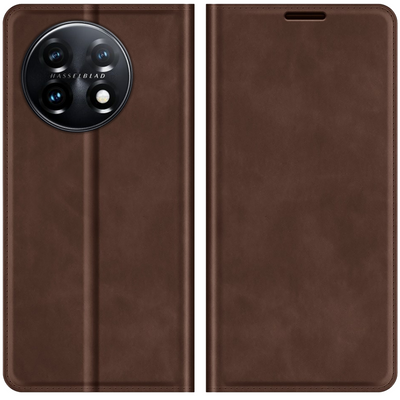 OnePlus 11 Magnetic Wallet Case - Brown - Casebump