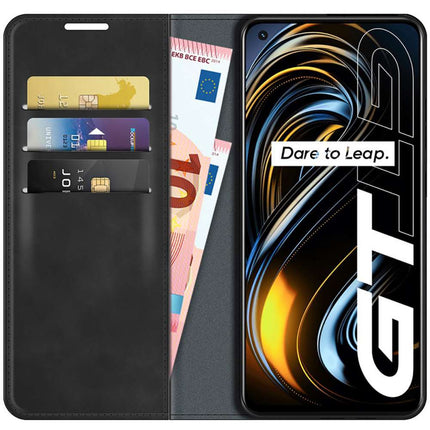 Realme GT Wallet Case Magnetic - Black - Casebump