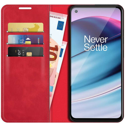 OnePlus Nord CE 5G Wallet Case Magnetic - Red - Casebump