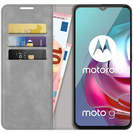 Motorola Moto G10/G20/G30 Wallet Case Magnetic - Grey - Casebump