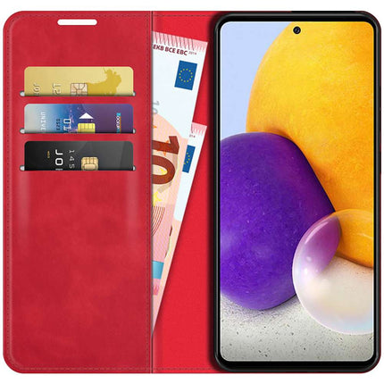 Samsung Galaxy A72 Wallet Case Magnetic - Red - Casebump