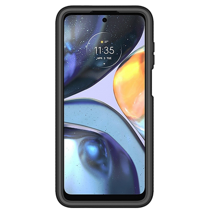 360 Full Cover Defense Case Motorola Moto G22  - Black - Casebump