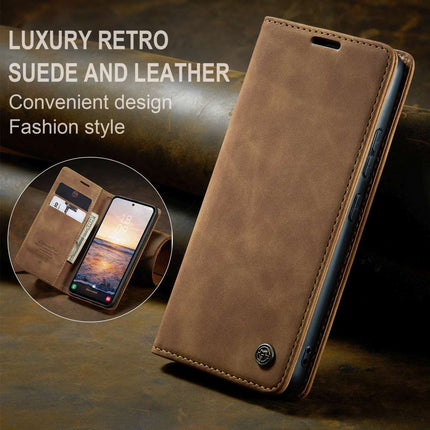 CASEME Samsung Galaxy A54 Retro Wallet Case - Brown - Casebump