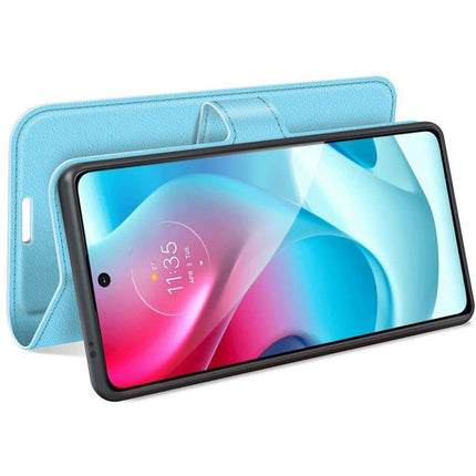 Motorola Moto G60s Book Wallet Case Texture - Blue - Casebump