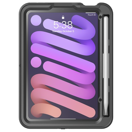 Apple iPad Mini 6 2021 Shock Proof Rotating 360 Case (Black) - Casebump