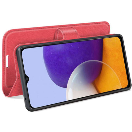 Galaxy A22 5G Book Wallet Case Texture - Red - Casebump