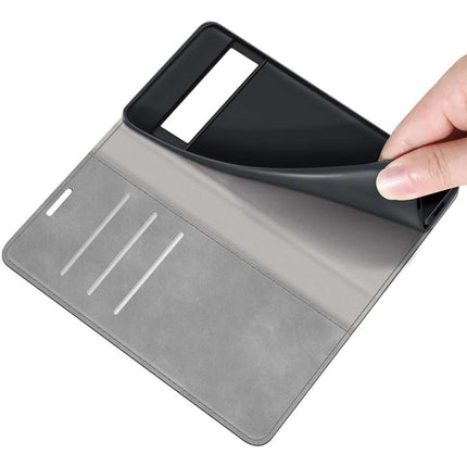 Google Pixel 6 Pro Wallet Case Magnetic - Grey - Casebump