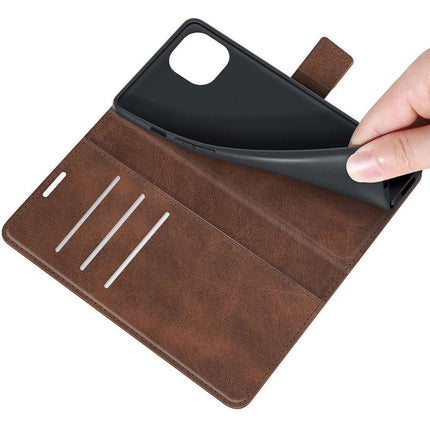 Apple iPhone 13 Mini TPU Wallet Case Magnetic - Brown - Casebump