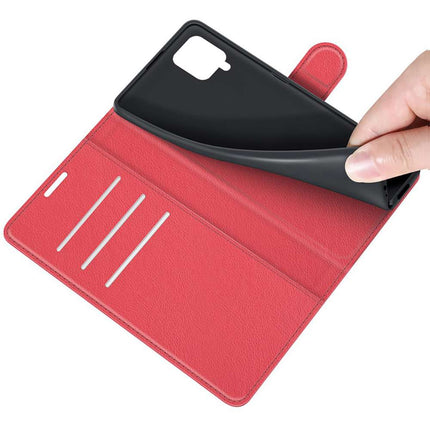 Galaxy A22 4G Book Wallet Case Texture - Red - Casebump