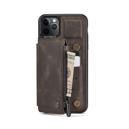CASEME Apple iPhone 11 Pro Max Back Cover Wallet Case (Coffee) - Casebump