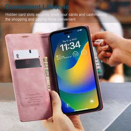CASEME iPhone 14 Pro Max Retro Wallet Case - Pink - Casebump