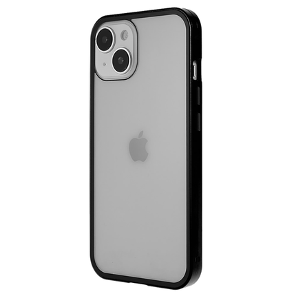 iPhone 14 Plus Magnetic Metal Tempered Glass Cover - Black - Casebump