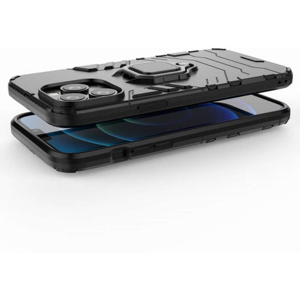 Ring Holder Rugged Apple iPhone 13 Pro Max Case (Black) - Casebump