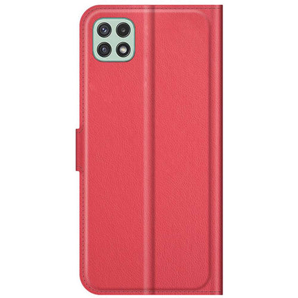 Galaxy A22 5G Book Wallet Case Texture - Red - Casebump