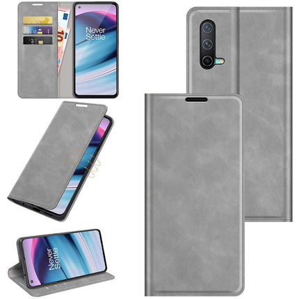 OnePlus Nord CE 5G Wallet Case Magnetic - Grey - Casebump