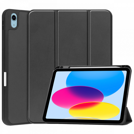 Apple iPad 2022 Smart Tri-Fold Case With Pen Slot (Black) - Casebump