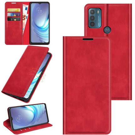 Motorola Moto G50 Wallet Case Magnetic - Red - Casebump