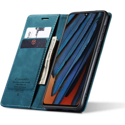 CASEME Samsung Galaxy A03s Retro Wallet Case - Blue - Casebump