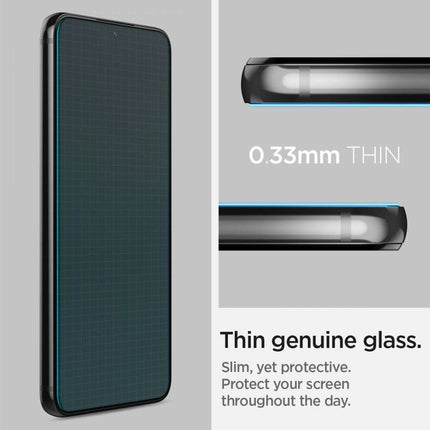 Spigen Glass Samsung Galaxy S22 Met Montage Frame EZ FIT - 2 Pack AGL04151 - Casebump