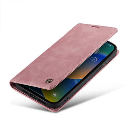 CASEME iPhone 14 Plus Retro Wallet Case - Pink - Casebump