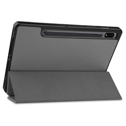 Samsung Galaxy Tab S8 Smart Tri-Fold Case With Pen Slot (Grey) - Casebump