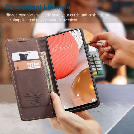 CASEME Samsung Galaxy A72 5G Retro Wallet Case - Coffee - Casebump