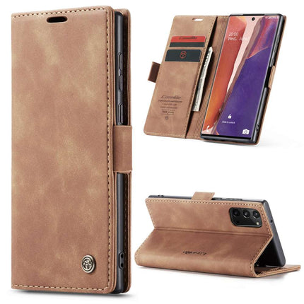 CASEME Samsung Galaxy Note 20 Retro Wallet Case - Brown - Casebump