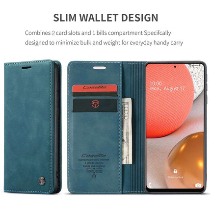 CASEME Samsung Galaxy A72 5G Retro Wallet Case - Blue - Casebump