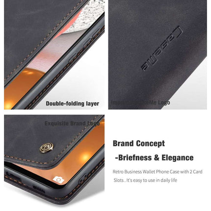 CASEME Samsung Galaxy A72 5G Retro Wallet Case - Black - Casebump