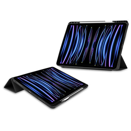 Apple iPad Pro 12.9 2021/2022 Smart Tri-Fold Case With Pen Slot (Black) - Casebump