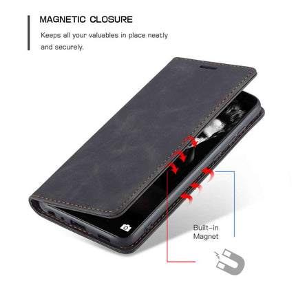 Samsung Galaxy A72 Vintage Wallet Case - Black - Casebump