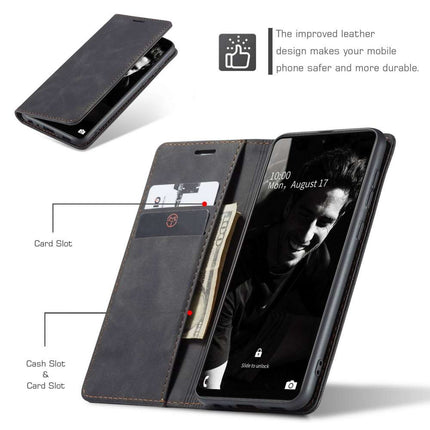 Samsung Galaxy A72 Vintage Wallet Case - Black - Casebump