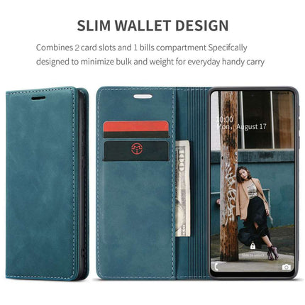 Samsung Galaxy A72 Vintage Wallet Case - Blue - Casebump