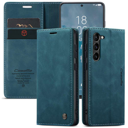 CASEME Samsung Galaxy S23 Retro Wallet Case - Blue - Casebump
