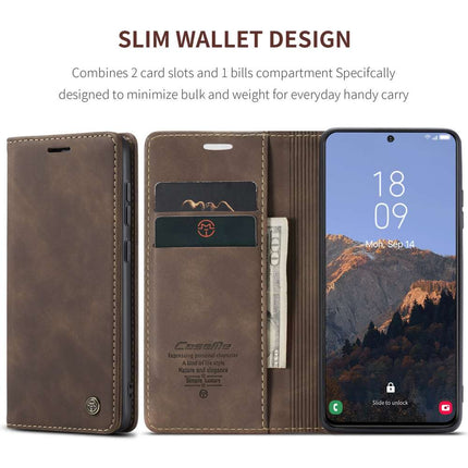 CASEME Samsung Galaxy S23+ Retro Wallet Case - Coffee - Casebump