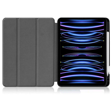 Apple iPad Pro 11 2021/2022 Smart Tri-Fold Case With Pencil Slot (Grey) - Casebump