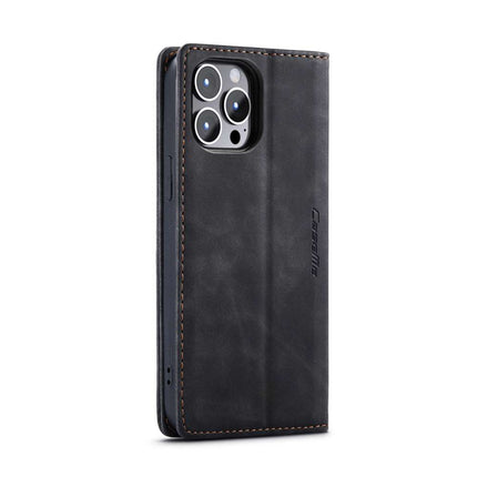 CASEME iPhone 14 Pro Retro Wallet Case - Black - Casebump