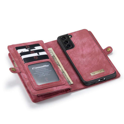 CASEME Samsung Galaxy S21 FE Vintage Portemonnee Hoesje - Red - Casebump
