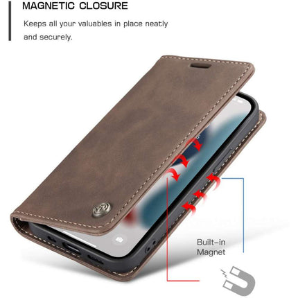 CASEME iPhone 13 Pro Max Retro Wallet Case - Coffee - Casebump