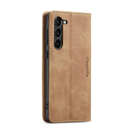 CASEME Samsung Galaxy S23+ Retro Wallet Case - Brown - Casebump