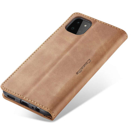 CASEME Samsung Galaxy A22 5G Retro Wallet Case - Brown - Casebump