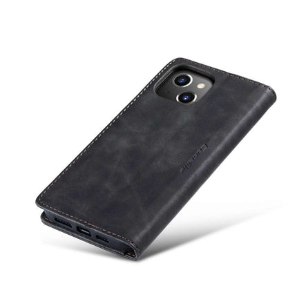 CASEME iPhone 14 Plus Retro Wallet Case - Black - Casebump