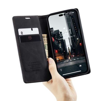CASEME iPhone 14 Pro Max Retro Wallet Case - Black - Casebump