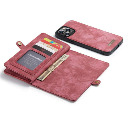 CASEME iPhone 13 Pro Vintage Portemonnee Hoesje - Red - Casebump